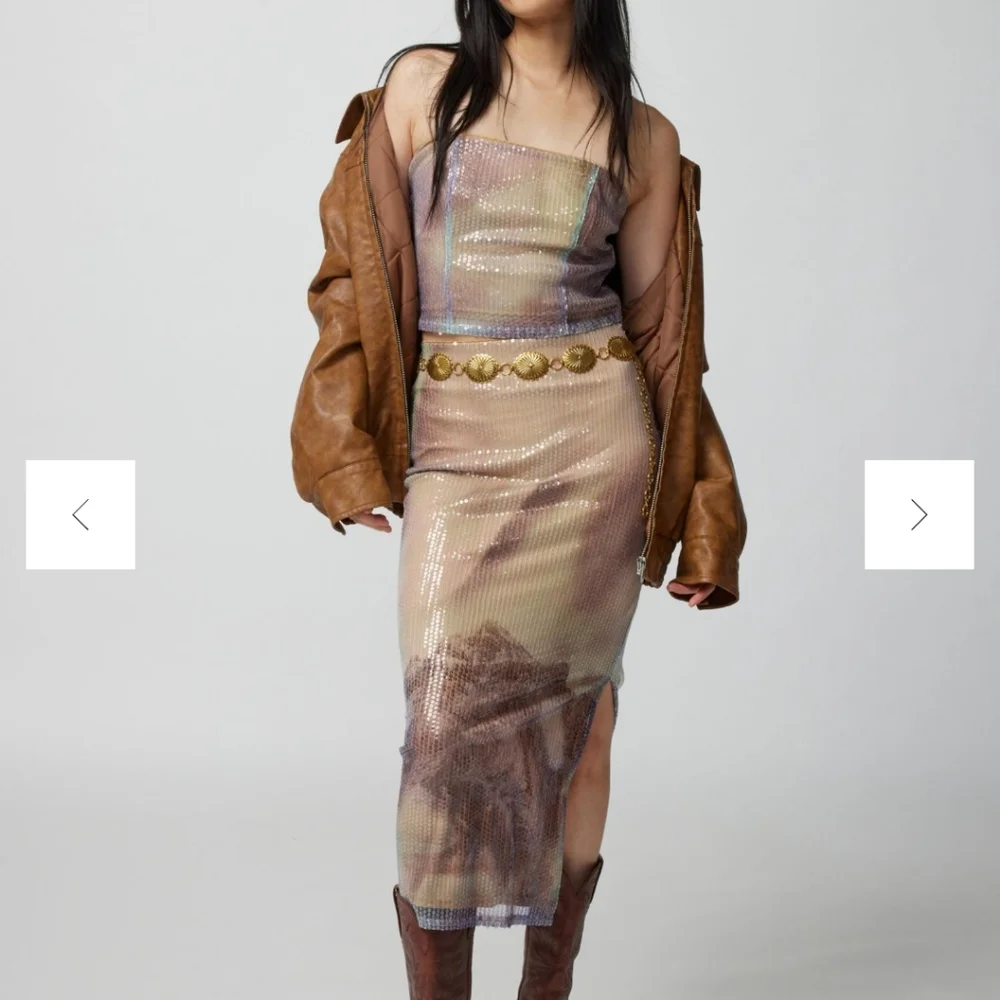 Urban outfitters sequin long skirt medium, new - Picture 2 of 6